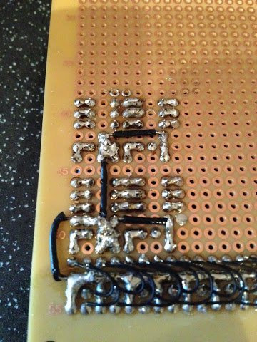 ALU Logic Card first bit (solder side)