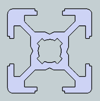 20x20mm Aluminium Profile cross section