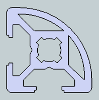 20R Aluminium Profile cross section