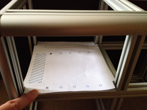 Paper template sat in enclosure