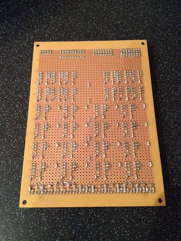 B/C Register Card with initial soldering completed (back)