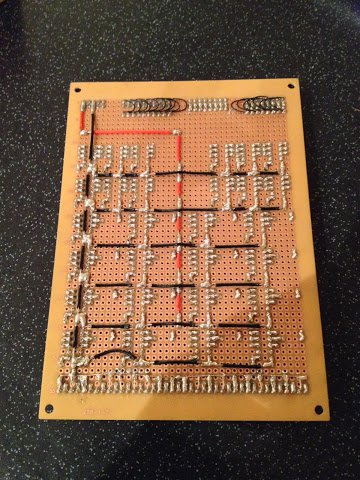 B/C Register Card with power and ground lines completed