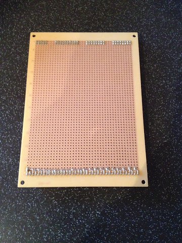 A/D Register Card with initial soldering completed (back)