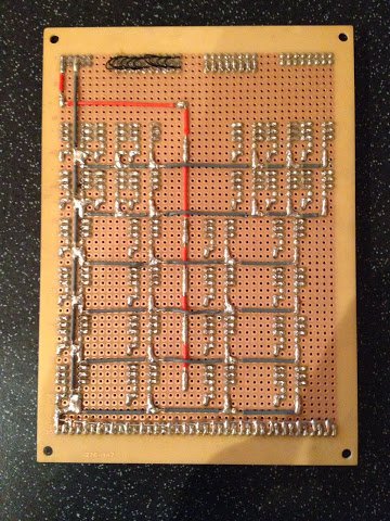 A/D Register Card with power and ground lines completed