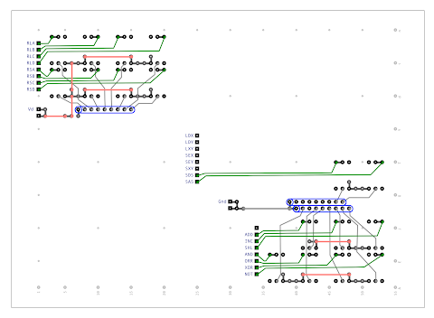 Display A schematic (key caps removed)