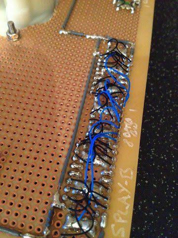 Close up of the data bus display connections