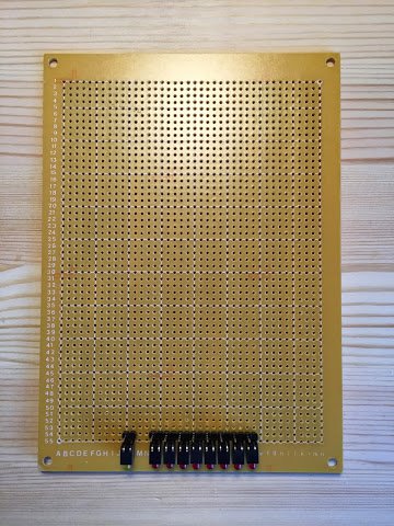Instruction Register card with LEDs added