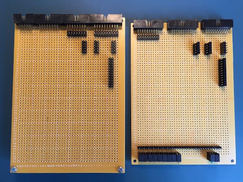 Sequencer connector wire wrap posts and LEDs (top view)