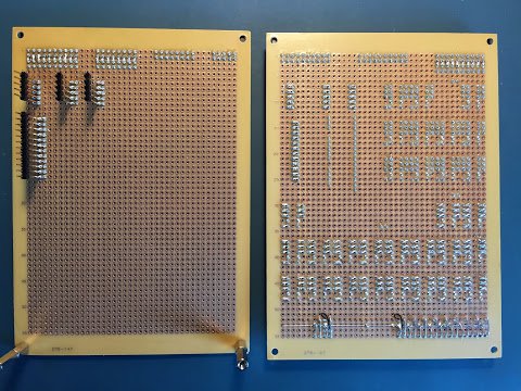 Sequencer relay sockets and wire wrap pins (rear view)