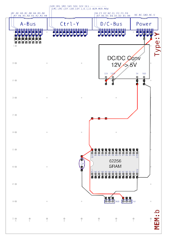 Memory Card B with memory chip and DC/DC convertor added