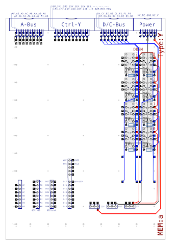 Memory Card A with added data bus in translation relays