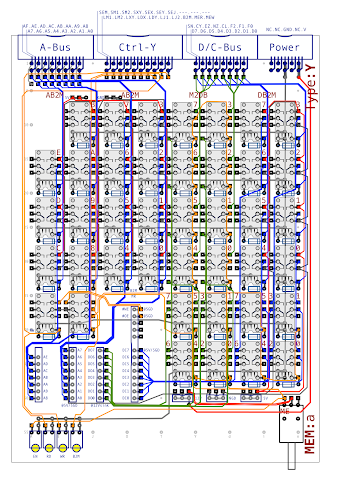 Memory Card A with added address bus translation relays