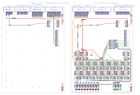 Sequencer cards with pulses A and B added