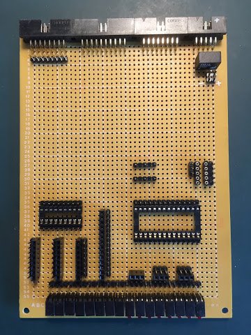 Lower memory card with added sockets, board interconnects and wire wrap posts