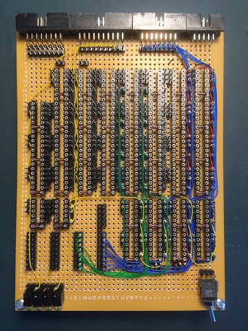 Upper memory card with added data bus out gating wire wrap