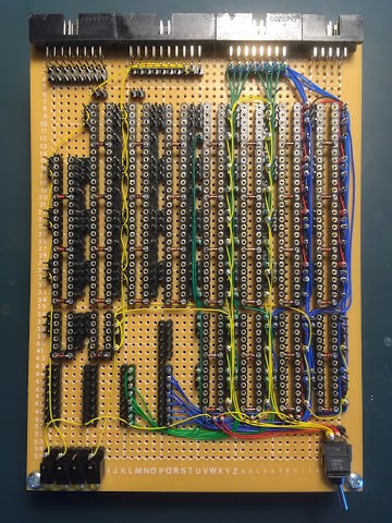 Upper memory card with added data bus out wire wrap