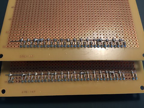 Incrementer cards solder side (lower card at top, upper card beneath)