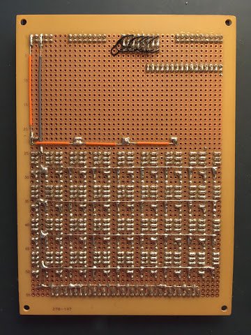 Lower incrementer card (solder side) with added power/ground lines