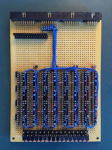Lower incrementer card with incoming address bus wiring
