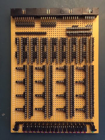 Upper incrementer card with added sockets and wire wrap posts