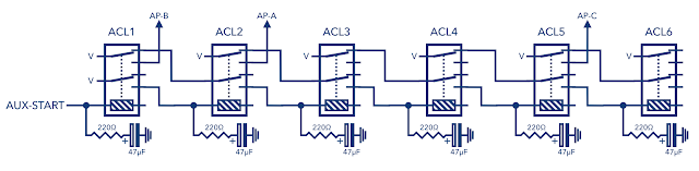 Relay schematic with derived pulses