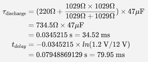 Delay time calculation with two relay coils present