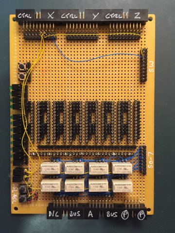 Auxiliary Card with Clock Relay Sockets Added