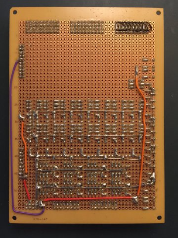 Auxiliary Card rear view of Clock Relay Sockets