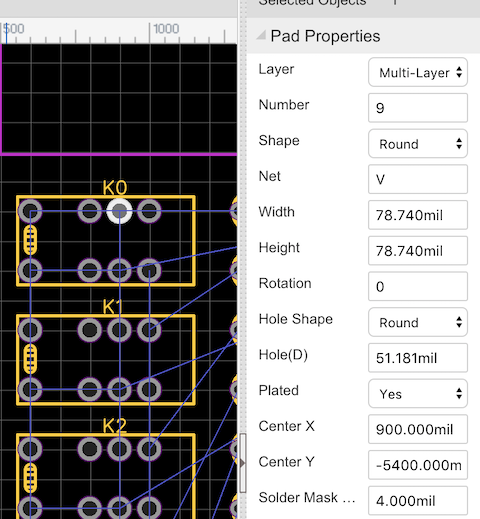 Footprint tweaking